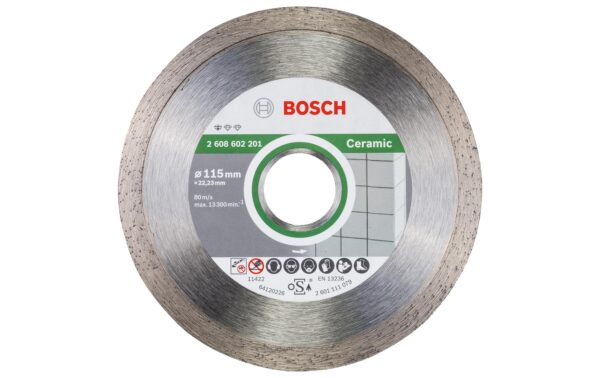 Bosch Professional Diamanttrennscheibe Standard for Ceramic, 115 x 1,6 x 7 mm