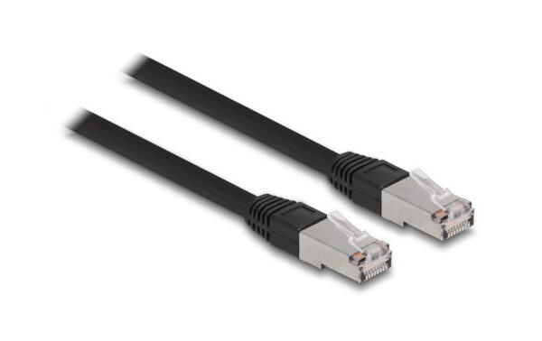 Delock Netzwerkkabel RJ45 Cat.6A S/FTP PE Outdoor, 1m, schwarz