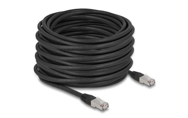 Delock Netzwerkkabel RJ45 Cat.6A S/FTP PE Outdoor, 20m, schwarz