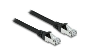 Delock Netzwerkkabel RJ45 Cat.6A S/FTP PUR Outdoor, 0.5m, schwarz