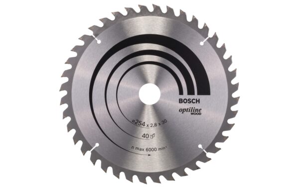 Bosch Professional Kreissägeblatt Optiline Wood, 254x30x2,8mm, 40