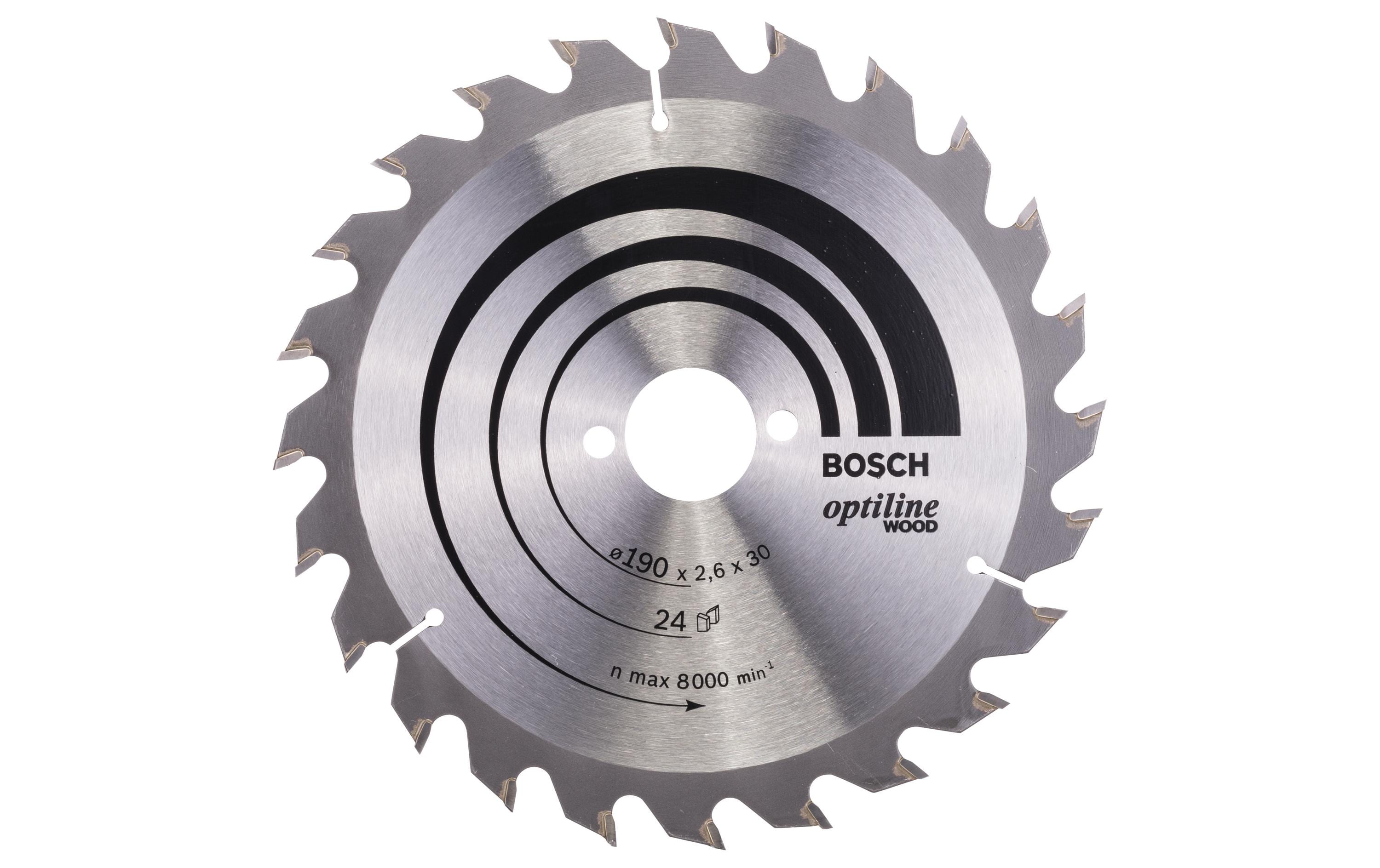 1338613 - Mediatech Bosch Professional Kreissägeblatt Optiline Wood, 190x30x2,6mm, 24
