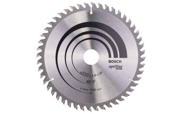 1338615 - Mediatech Bosch Professional Kreissägeblatt Optiline Wood, 210x30x2,8mm, 48