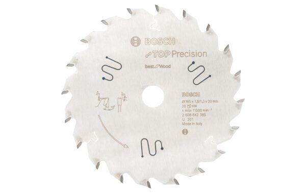 1338647 - Mediatech Bosch Professional Kreissägeblatt Top Precision Best Wood, 165x20x1,8mm, 20