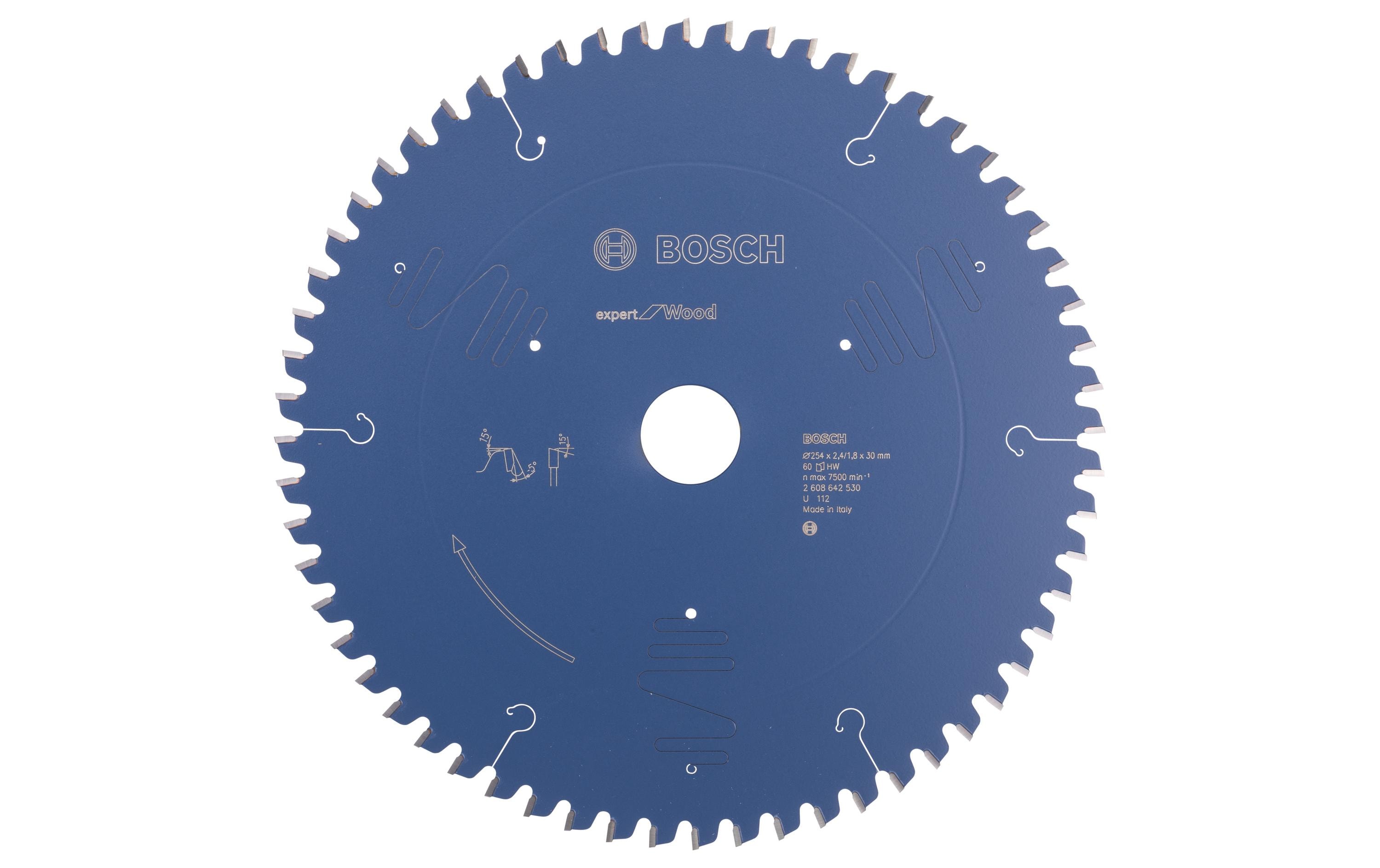 Bosch Professional Kreissägeblatt Expert for Wood, 254x30x2,4mm, 60