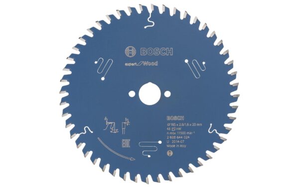 1338664 - Mediatech Bosch Professional Kreissägeblatt Expert for Wood, 165x20x2,6 mm, 48