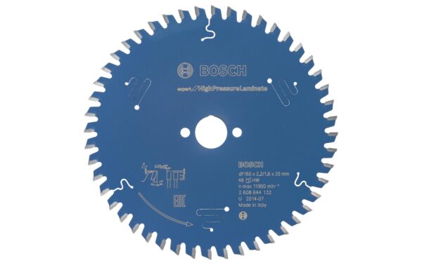 1338679 - Mediatech Bosch Professional Kreissägeblatt Expert HPL, 160x20x2,2 mm, 48