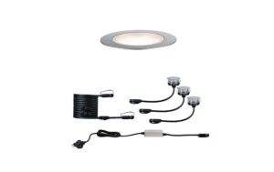 Paulmann Boden-Set 3x 1.3W 100lm 3000K IP65, Netzteil IP55, 90°, 24V, Silber kaufen Schweiz | Mediatech.ch