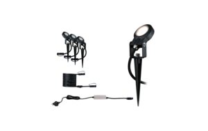 Paulmann Aussenspot 3Stk 6W 520lm 3000K IP67, Netzteil IP55, 100°, 24V, Schwarz