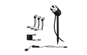 Paulmann Gartenspot Set 3x3.5W 240lm 3000K IP67, Netzteil IP55, 45°, 24V, Anthrazit