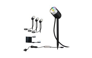 Paulmann Gartenspot SET RGBW 3x4W 170lm IP44,Netzteil IP55, 40°, 24V, inkl. ZigBee