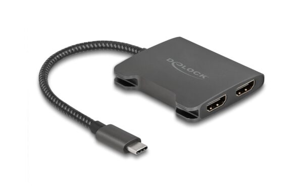 1340661 - Mediatech Delock USB Type-C Splitter zu 2x HDMI MST 4K 60Hz, schwarz, DP Alternate Mode kaufen Schweiz | Mediatech.ch