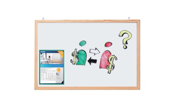 1343225_4 - Mediatech Franken Whiteboard Memoboard 60 x 100, Weiss