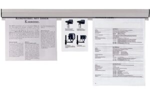 FRANKEN Papierklemmschiene, 100 x 4 cm grau, Kunststoff