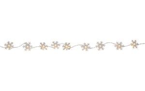 Star Trading Lichterkette Izy Schneeflocke inkl. LED WW, exkl. Batterie 2x AA, IP20