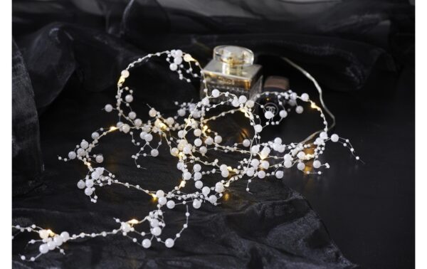 Star Trading Lichterkette DEW DROP weiss inkl. LED WW, exkl. Batterie 3x AA, IP20