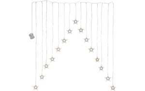 Star Trading Vorhang Lichterkette DecyStar inkl. LED WW, exkl. Batterie 3xAA, IP20