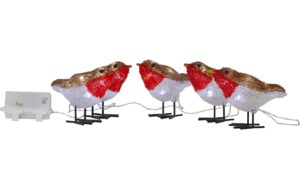 Star Trading Dekoration Crystalo Vögel Set inkl. LED KW, exkl. Battterie 3xAA, IP44