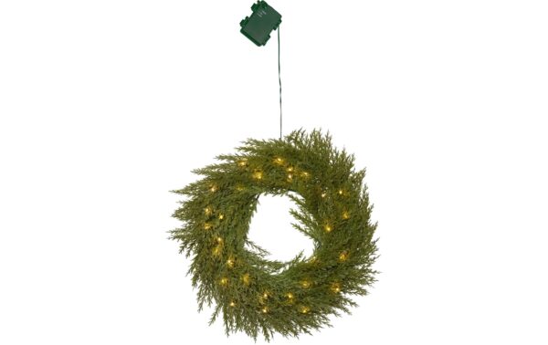 1347415 - Mediatech Star Trading Kranz THUJA inkl. LED WW, exkl. Batterie 3xAA, IP44 kaufen Schweiz | Mediatech.ch