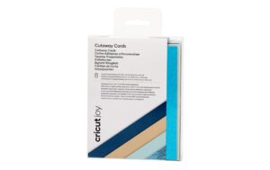 Cricut Kartensets Joy cut-away marina 8 Karten mit Couvert, 10.8 x 14 cm