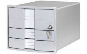 HAN Schubladenbox IMPULS 3 geschl. Schubladen inkl. Schloss grau