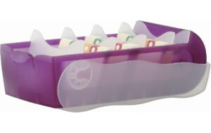 HAN Karteibox Croco A7 5 Stützen, 100 Karten, violett