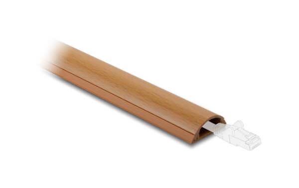 1349316_2 - Mediatech Delock Kabelkanal 30x11mm - 1m Länge selbstklebend, Holzoptik