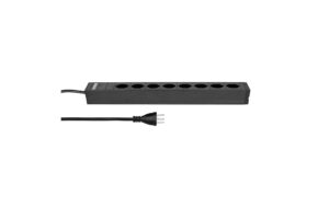 STEFFEN Steckdosenleiste ALUMODULAR, 8xT23, schwarz 3m Kabel, Rack Halter 19 kaufen | Mediatech.ch
