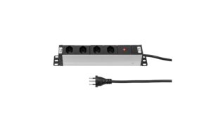 STEFFEN Steckdosenleiste ALUMODULAR, 4xT13, silber 3m Kabel, Resetknopf kaufen | Mediatech.ch
