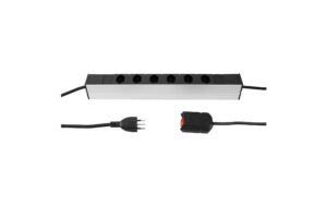 STEFFEN Steckdosenleiste ALUMODULAR, 6xT13, silber 3m Kabel, externer Kabel-Schalter kaufen | Mediatech.ch