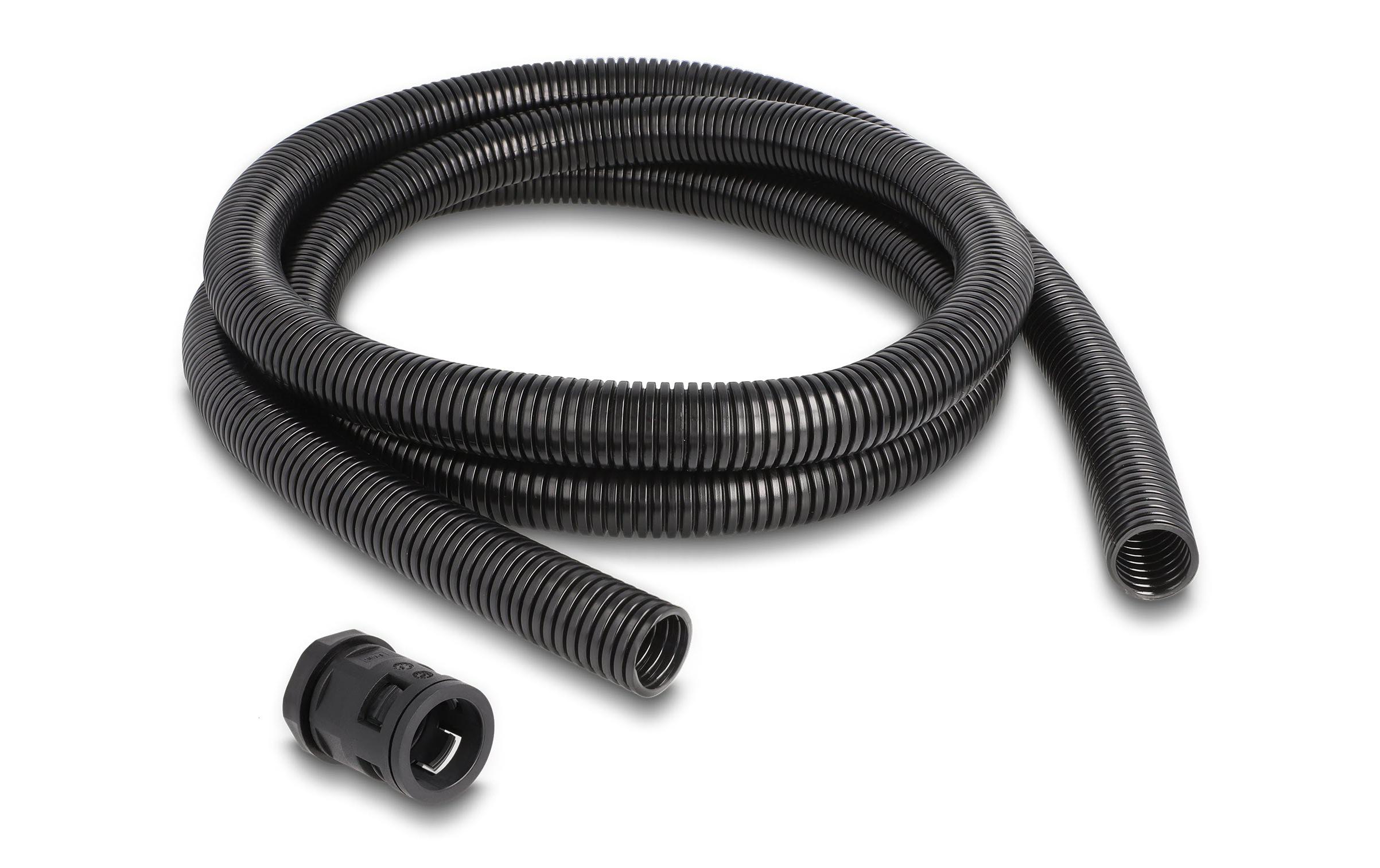 1354539 - Mediatech Delock Kabelschutzschlauch, 2mx21.2mm PG16, Schlauchverschraubung Set, schwarz kaufen Schweiz | Mediatech.ch