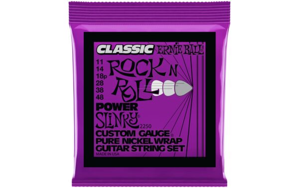 1358039 - Mediatech Ernie Ball 2250 Slinky Rock'N'Roll E-Gitarren Saitensatz, Power 11-48