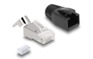 1358783 - Mediatech Delock RJ45 Stecker, S/FTP,Cat.6/7,25er Set mit Zugentlastung und Knickschutzhülle