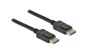 1361189 - Mediatech Delock DisplayPort Kabel 10K 60Hz, 54Gbps 3x Geschirmt, schwarz, 3m