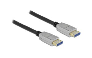 Delock DisplayPort Kabel 10K 60Hz, 54Gbps 3x Geschirmt, schwarz, 1m, Metallgehäuse kaufen Schweiz | Mediatech.ch