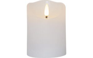 Star Trading LED Pillar Kerze Flamme Rustic 0.06W, IP20, Weiss