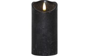 Star Trading LED Pillar Kerze Flamme Rustic 0.03W, IP20, Schwarz