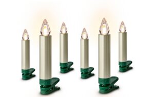Lumix LED Baumkerze Superlight Flame 6er Erweiterb.Set, cashm, inkl. Bat., exkl. Fb.