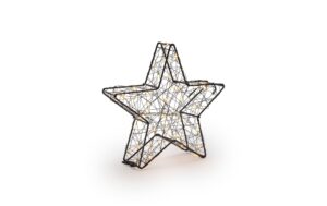 STT LED Dekoration 3D Star Nero S 40LED sww, Timer 6h/18h, D20xT5cm
