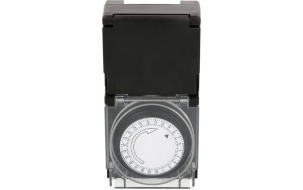 Max Hauri Zeitschaltuhr IP55 24h analog, schwarz