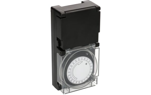 Max Hauri Zeitschaltuhr IP55 24h analog, schwarz