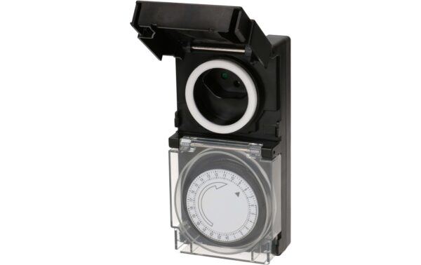 Max Hauri Zeitschaltuhr IP55 24h analog, schwarz