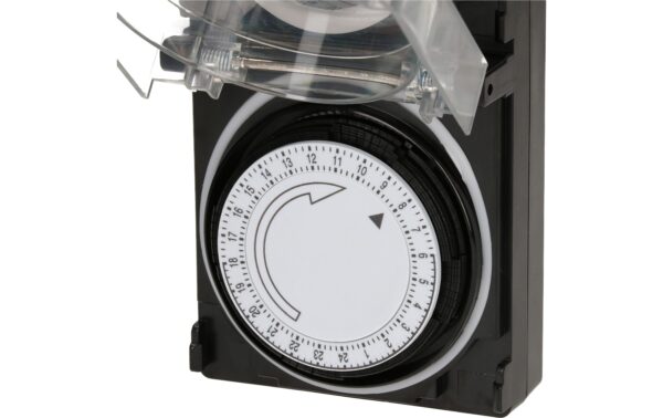 Max Hauri Zeitschaltuhr IP55 24h analog, schwarz