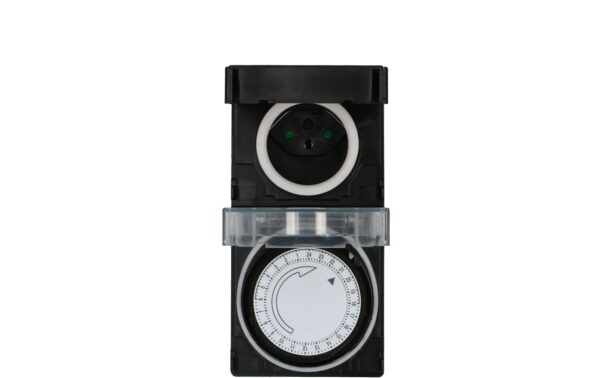 Max Hauri Zeitschaltuhr IP55 24h analog, schwarz