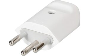 Max Hauri Stecker Typ 12 3-polig, weiss, mit Isolator