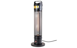 FURBER 360° Heizstrahler LIOS 1000W Carbonstrahler, 1000W, 20x61cm, IP44, Schwarz
