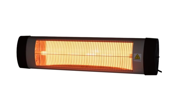 FURBER Heizstrahler MANDU 2000W Quartzstrahler, 2000W, 75x19x10cm, IP44
