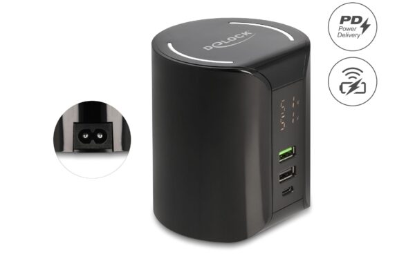 1375810_1 - Mediatech Delock Ladestation 41441 USB und kabellos USB und kabelloses Ladegerät