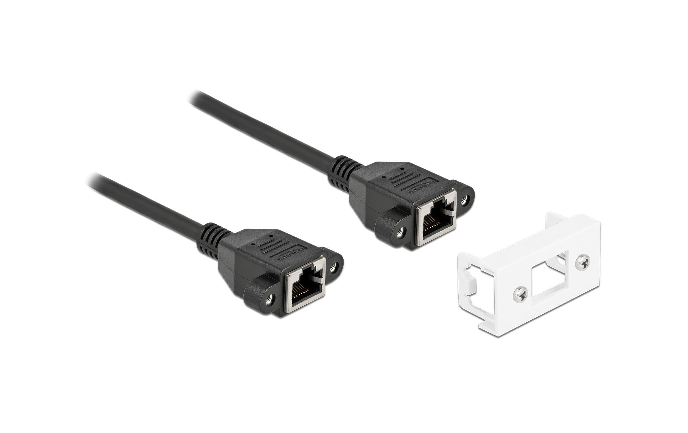 Delock Verlängerungskabel: S/FTP RJ45-RJ45 Easy45, Buchse, Cat.6A, 5m, schwarz kaufen Schweiz | Mediatech.ch