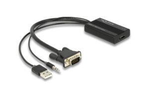 Delock HDMI zu VGA Adapter mit Audio, 25cm kaufen Schweiz | Mediatech.ch